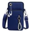 Sac OHSN Porter Femme Bleu Foncé Portable Bandoulière 2pcs Tel Petit Portefeuille