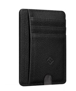 FINTIE Porte-Cartes Ultra-Fin avec Blocage RFID - 7 Emplacements pour Femme et Homme, Portefeuille Minimaliste Léger et