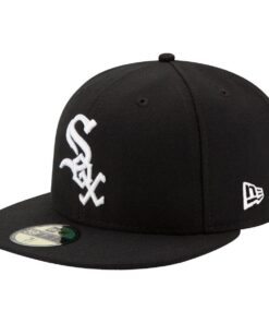 New Era Chicago White Sox Black Base 59Fifty Basecap pour supporters des sports en todos les saisons de la collection 20