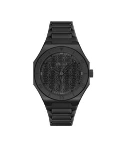 Montre HUGO Quartz Trois Aiguilles Homme Collection #Grail Light Bracelet Silicone Noir - 1530396