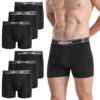 IGOLUMON Bambou Calecon HommeLot de 6 - Très Doux - Respirants - Caleçon Homme sous Vetement avec Ceinture Élastique - F