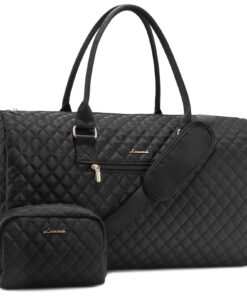 Sac de Voyage LOVEVOOK Femme | Oeko-Tex| Noir, Grande Valise pour Maternité et VoyageCabine