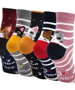 Chaussettes fille en coton PUTUO: chaussettes courtes fantaisie animaux pour enfant, 5 paires, OEKO-TEX STANDARD 100