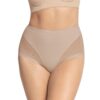 Leonisa culotte gainante taille haute invisible avec tulle pour femme - confortable - compression