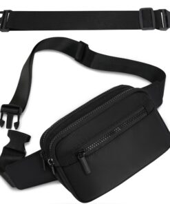 Sac AIRCBC Banane Pour Homme et Femme - Sacoche Imperméable de 30cm pour Randonnée, Cyclisme et Vacances - 4 Poches Outd
