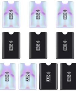 Porte-cartes RFID Molain coloré pour femmes et hommes, pochettes de protection compactes et minimalistes, Lot de 10 pièc