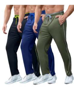 ZPB Lot de 3 pantalons de jogging ajustés pour homme - Pantalon de sport - Pantalon pour entraînement
