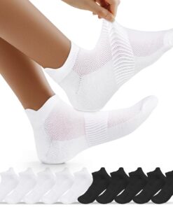 Chaussettes Basses Courtes Respirantes Flintronic, Hommes et Femmes, Sportifs et Actifs | 10 Paires | Plain Trainer Sock