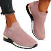 Chaussures de Sport Femme Mode Chaussures sans Lacet Outdoor Congé Sécurité Chaussures Casual Pas Cher