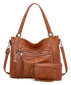 BAIGIO Sac a Main Femme PU Cuir Fourre Tout Sac Bandoulière pour Travail Shopping et Voyage