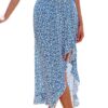 CUPSHE Jupe midi asymétrique à volants parfaite pour les femmes en été à la plage