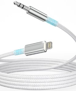 Esiposs Câble Audio iPhone 3,5mm Certifié MFi Compatible avec iPhone 14/13/12/11/X pour Autoradio Casque Enceinte 1,2M A
