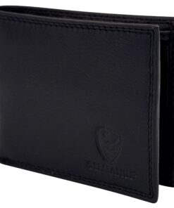 GERMANUS Portefeuille en cuir modèle Max Noir Unique Classique Voguez en Style