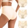 Culottes sans couture INNERSY Femmes Taille Haute Élastiques Invisible Microparticules Légères Lot de 3 Conforme OEKO-TE