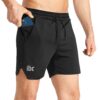 Shorts de sport légers avec poche zippée pour hommes, shorts de course à pied et de fitness à séchage rapide Brokig