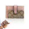 SULIUDAJI Portefeuille Femme en Cuir Véritable Porte-Cartes de Crédit Ultra-Mince Cadeau, Rose Femmes Affaires Voyage