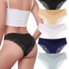 VOENXE Culottes Femmes Dentelles Élastiques, Confortables et Séduisantes, Multipack de 5 GRS