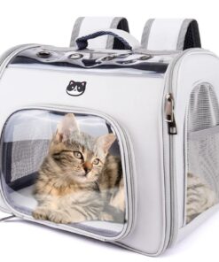 Sac Transport Chat Cat Carrier Backpack Spacieux et Pliable pour Chats et Petit Chien