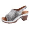 YIzdegg Sandales à talon compensé femme en cuir pailleté - Antidérapantes - Chaussures d'été pieds nus