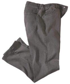 ATLAS Jeans Homme Stretch Grande Taille Pantalon Taille Elastiquée