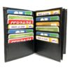 LOLUNA Grand Portefeuille Homme Simili Cuir Souple Pour Hommes - 4 Volets - 20 Cartes - Billet - Monnaie - Permis - Iden