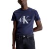 Calvin Klein T-Shirt Manches Courtes Homme Core Monologo Slim Fit - Polyester, Lavable en Machine, Style Casual - Hommes