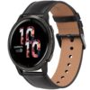 Bracelet de remplacement Xiaomi Mi Watch/Watch S1/S1 Active - Noir Homme/Femme - Cuir 22mm