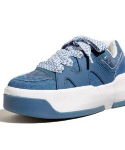 LUCKY STEP Baskets Mode à Plateforme Comfortables pour Femme Marche et Tennis Hautes Semelles