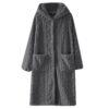 AEGJEGVD Peignoir Polaire Femmes Hiver Chaud