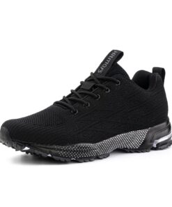Hitmars Chaussures Running Respirantes Confortables Homme Femme Outdoor Tennis Fitness Schwarz 36-48 EU
