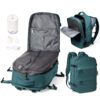 WEPOET Sac à dos vapeur imperméable voyage homme femme Bleu paönUSBPortCompartiment à chaussures