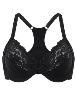 DELIMIRA Soutien Gorge Grande Taille Femme avec Armature Dentelle Emboissant Courbe