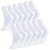 Halinuia Chaussettes Sport Blanches Classiques pour Homme et Femme - Respirantes, Absorbantes, Support de Pied - Taille
