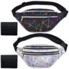 DKDDSSS Sac Banane 2PCS Femme Homme - Sacoche Unisexe avec Ceinture Réglable - Voyage Randonnée Camping Loisir (1*Forfai