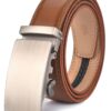Nelbons Ceinture Homme en Cuir Réglable à Cliquet, pour Homme, Largueur-|5cm - Ceinture Boucle Automatique