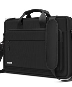 TECOOL Sacoche Ordinateur 17-17.3 Pouces Noire pour Lenovo Acer ASUS Dell HP, Protection Porte-Bagages Portable 17 Pouce