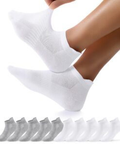 FALARY 10 Paires de Chaussettes Basses Homme Femme Sport Confortables et Respirantes 43-46 Oeko-Tex Standard 100