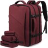 LOVEVOOK Sac De Voyage Avion Cabine Grand Rouge 30L pour Homme et Femme
