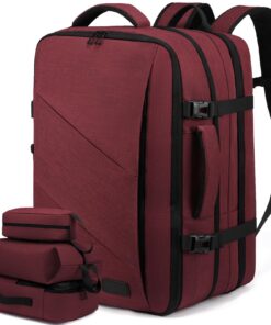 LOVEVOOK Sac De Voyage Avion Cabine Grand Rouge 30L pour Homme et Femme