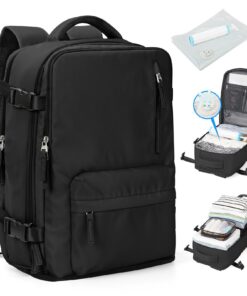 Sac cabine sous vide SZLX, étanche, 40 x 30 x 20 cm, avec compartiments pour chaussures et ordinateur portable de 14'',