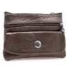 Charmoni Portefeuille Multi Poches Cuir Vache Marron Foncé pour Homme