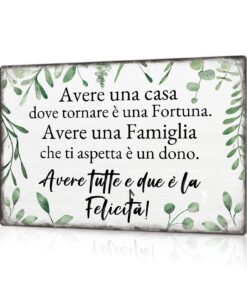Motivationnel Putuo Decor Panneau Maison Famille Bonheur Décoration Murale Naturelle Aluminium