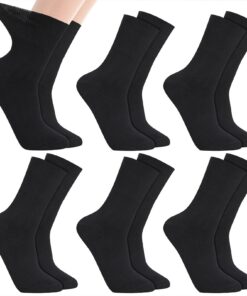 Halinuia Chaussettes Diabétiques Sans Élastique 39-44 | Non Compressantes | Pieds Gonflés | Socquettes Amples | Sans Cou