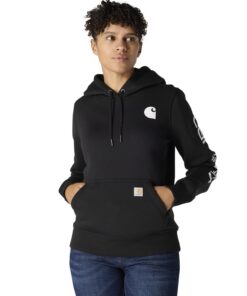 Carhartt Sweat à Capuche Femme Logo Classique Durable Confortable Pull Hoodie Femme Vêtements de Sport Urbain 100% Coton
