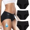 Culottes menstruelles Benirap Absorption Élevée Flux Abondant, Respirantes pour Femmes (Lot 3) Global Recycled Standard