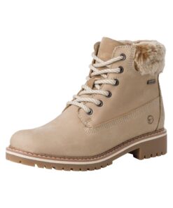 Bottes Tamaris Femmes Amovibles à Lacets Étanches Semelle Intérieure