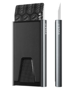 VULKIT VC500 Aluminium Slim Porte-Carte Crédit Anti-Piratage pour Hommes et Femmes Voyage-commerce Épakhrèse RFID Compac