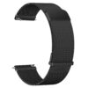 Wanme 22mm bracelet de montre en acier inoxydable régulable pour homme et femme, noir