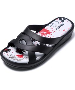 Claquettes JOMIX Femme Confortables Compensées pour Piscine et Plage - Chaussures d'Été Maison