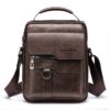 Sacoche Homme Cuir Besace Pochette Sacs à main Vintage Shoulder Bag Business Cartable Randonnée Travail Voyage